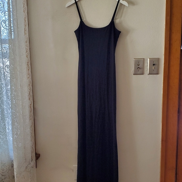 Skims Soft Lounge Long Slip Dress - onyx - Picture 9 of 12